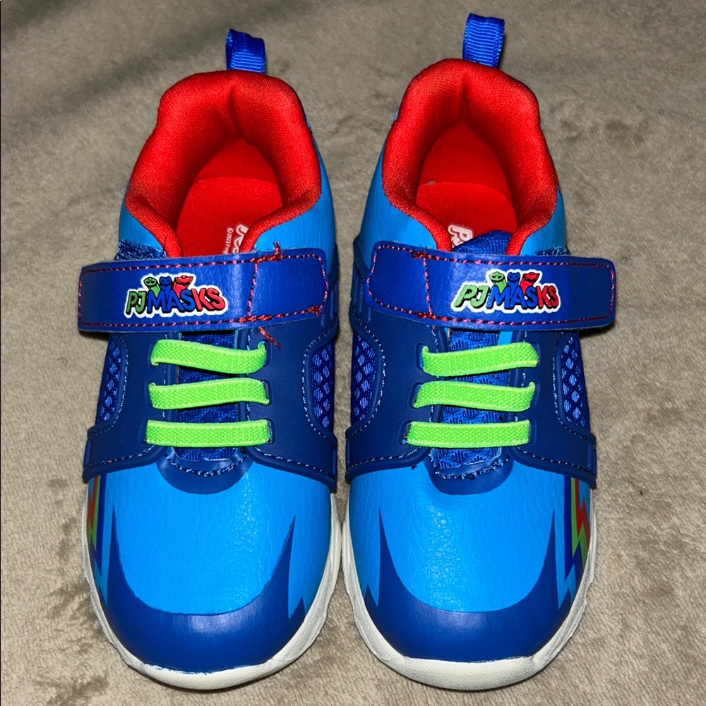 PJ MASKS 🎭 Kids Sneakers - Vibrant Blue and Red (Flashing Light Ups 💡🚨) [NWOT]